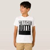 STRAIGHT OUTTA "YOUR TEXT"カスタム Tシャツ (正面フル)
