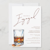 Straight Up Engaged Whiskey Engagement Party 招待状 (正面)