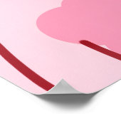 Straight-Up Iconic Pink Cat Poster ポスター (角)