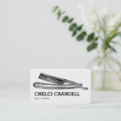 StraightRazor社会的な媒体カード 名刺 (スタンド正面)