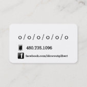 StraightRazor社会的な媒体カード 名刺 (裏面)