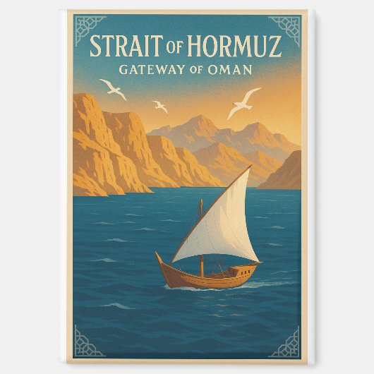 Strait of Hormuz – Gateway of Oman マグネット (正面)