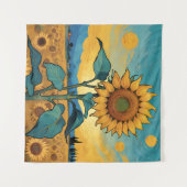 Stralende Zonnebloem - Dutch Master Serie ZA01 タペストリー (正面(横))