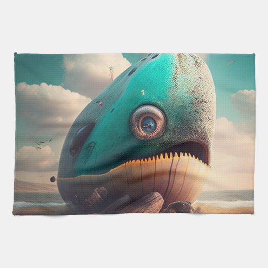 Strange Whale キッチンタオル (横)