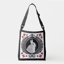 Strange White Bunny Crossbody Bag / Shoulder Tote クロスボディバッグ