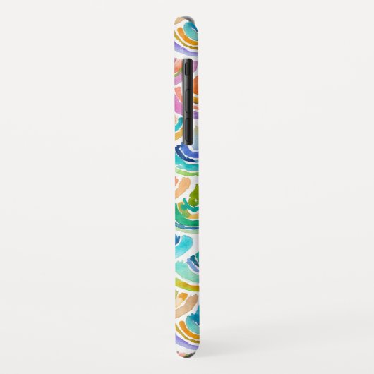 STRANGEBOWの水彩画の虹の人魚の魚スケール Case-Mate iPhoneケース (裏面/左)