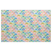 STRANGEBOWの虹の水彩画の魚スケール ファブリック (ファットクウォーター)