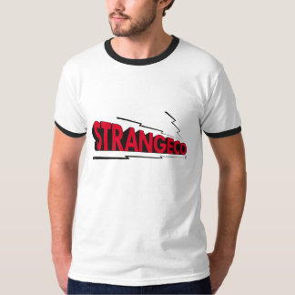STRANGECOのロゴの信号器のティー(赤か黒) Tシャツ