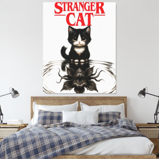 stranger cat キャンバスプリント (インサイチュ (寝室))