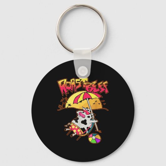 Stranger Dustin Love Roast Beef Beach Cow Tv Parod キーホルダー (正面)