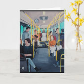 Stranger on the Bus Painting by Alfred Fox カード (黄色い花)