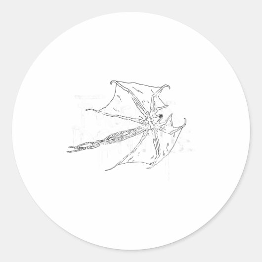 Stranger Things 4 Demobat Fly Friends Don't Lie  ラウンドシール (正面)