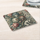 Strangers in the Park at Night – Gothic Victorian スクエアペーパーコースター (アングル)