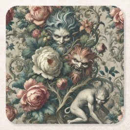 Strangers in the Park at Night – Gothic Victorian スクエアペーパーコースター