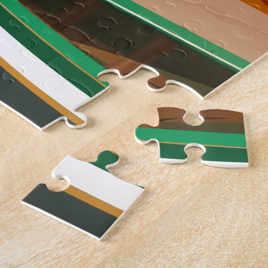 stranraerスコットランドのヴィンテージ旅行ポスター ジグソーパズル (側面)