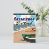 Stranraer Scotlandヴィンテージ旅行ポスター ポストカード (スタンド正面)