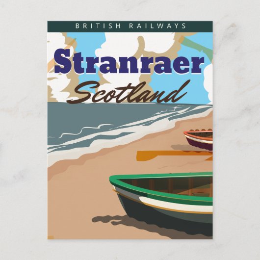 Stranraer Scotlandヴィンテージ旅行ポスター ポストカード (正面)