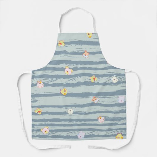 Strap Color – Whimsy Faces エプロン (正面)