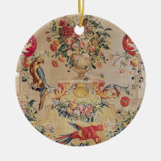 strapworkとの早いロココ様式のスタイルのタペストリー セラミックオーナメント (正面)
