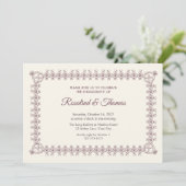 Strapwork Interlace Engagement Party Invitation 招待状 (スタンド正面)
