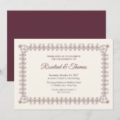 Strapwork Interlace Engagement Party Invitation 招待状 (正面/裏面)