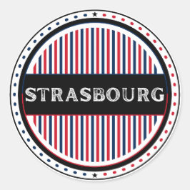 Strasbourg City Pride Emblem – French Identity ラウンドシール