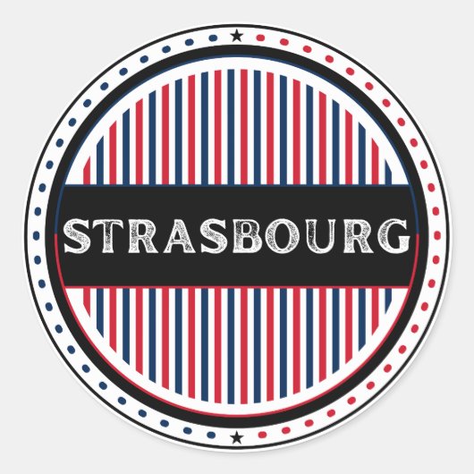 Strasbourg City Pride Emblem – French Identity ラウンドシール (正面)