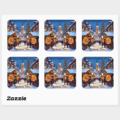 Strasbourg, France Christmas   スクエアシール (シート)