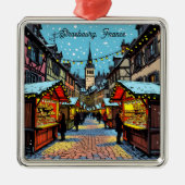 Strasbourg, France Christmas   メタルオーナメント (正面)