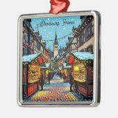 Strasbourg, France Christmas   メタルオーナメント (左)