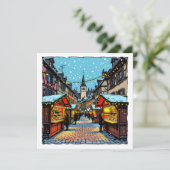 Strasbourg, France Christmas Market Personalized シーズンカード (スタンド正面)