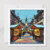 Strasbourg, France Christmas Market Personalized シーズンカード (正面)
