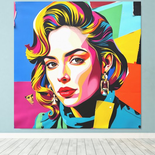 “Strasha” - Gloss Pop Collage Dream キャンバスプリント (インサイチュ (ウッドフロア))