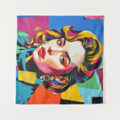 “Strasha” - Gloss Pop Collage Dream タペストリー (正面(横))