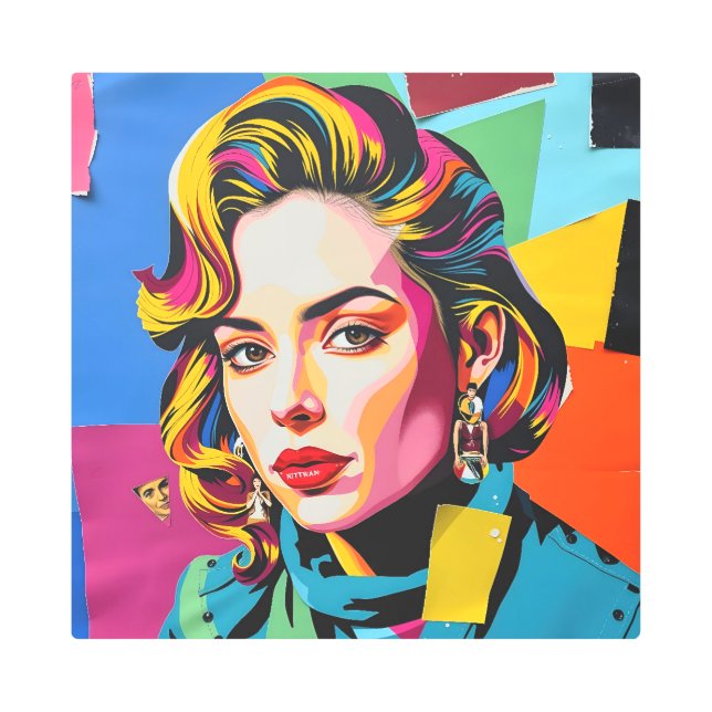 “Strasha” - Gloss Pop Collage Dream メタルプリント (正面)