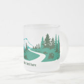 Straße in den Bergen. フロストグラスマグカップ (正面右)