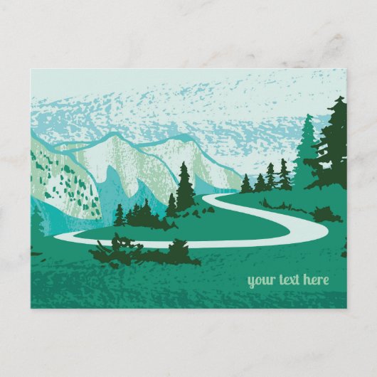 Straße in den Bergen. ポストカード (正面)