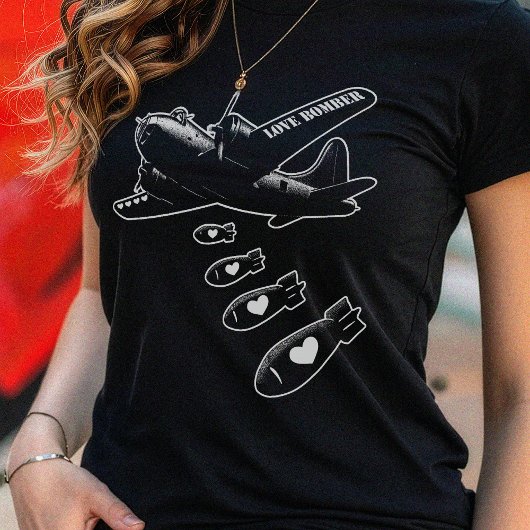 Strategic Love Bomber White Print Tシャツ