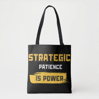 strategic patience is power. philosophical quotes トートバッグ