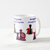 Strategy Over Strength Chess Mug コーヒーマグカップ (正面右)