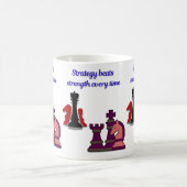 Strategy Over Strength Chess Mug コーヒーマグカップ (中央)