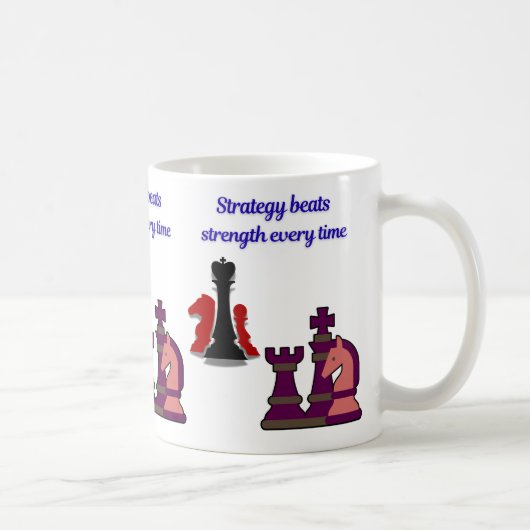 Strategy Over Strength Chess Mug コーヒーマグカップ (右)