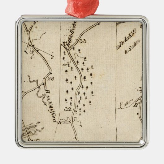 StratfordからPoughkeepsie 17への メタルオーナメント (正面)