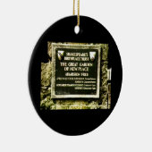 StratfordにAvonイギリス1986年のシェークスピアBir セラミックオーナメント (右)