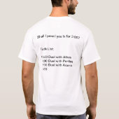 Stratfordのフェンシングクラブワイシャツ Tシャツ (裏面)