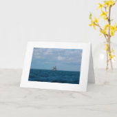 Stratfordの群れの灯台、Long Island Sound カード (黄色い花)