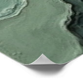 Stratified Sage Abstract - Organic Modern ポスター (角)