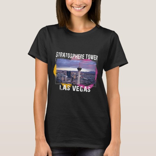 Stratosphere Tower Las Vegas T-shirt design Tシャツ (正面)
