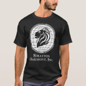 Stratton Oakmont株式会社の黒いTシャツ Tシャツ (正面)
