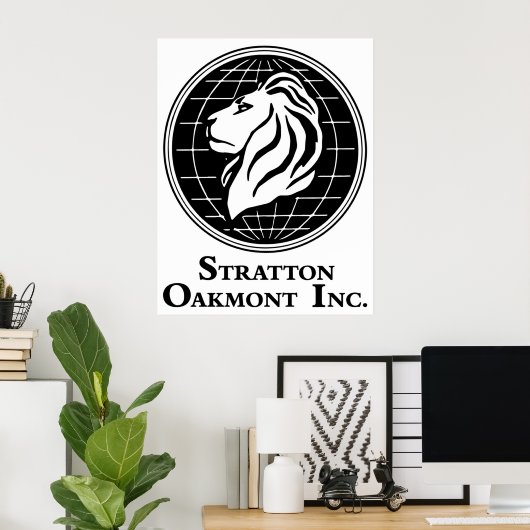 Stratton Oakmont Incのロゴ（ウルフのアートワークから） ポスター (ホームオフィス)